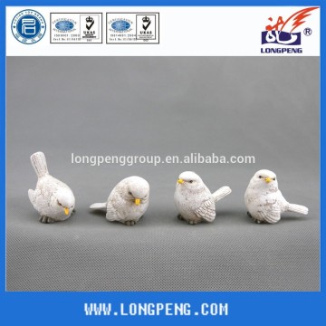 White Polyresin Bird Garden Decoration