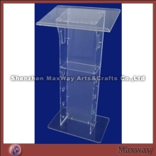 Clear Lucite Church Lectern with Storage