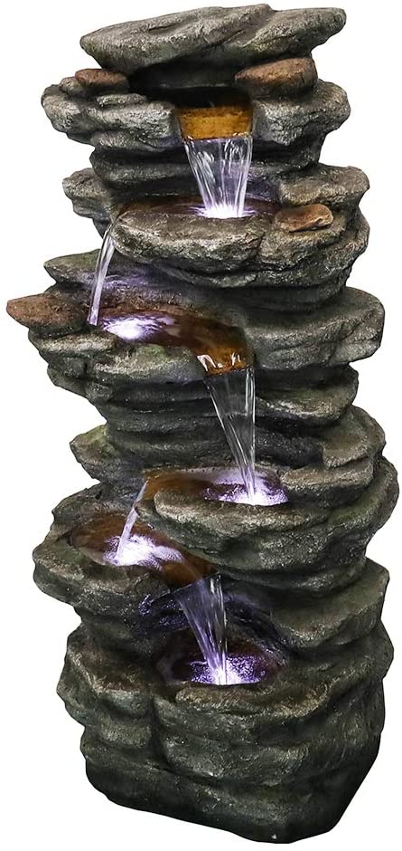 6 camadas Rocks Fonte de água ao ar livre