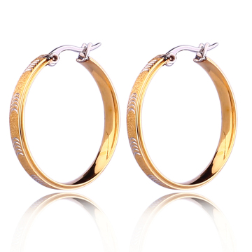 2017 Fashion Stainless Steel Jewelry 18 Carat Yellow Gold Earring