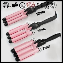LED ceramic triple barrel professional hair curler hair styler
