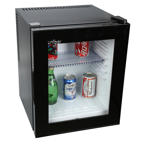 Mini-bar avec porte en verre noir