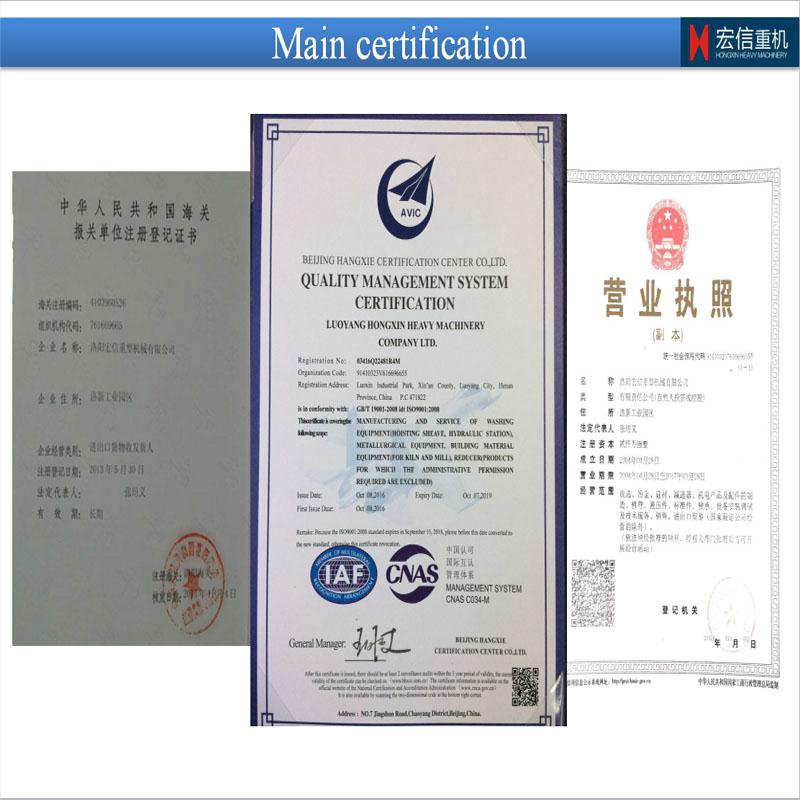 heavy machinery company main certification