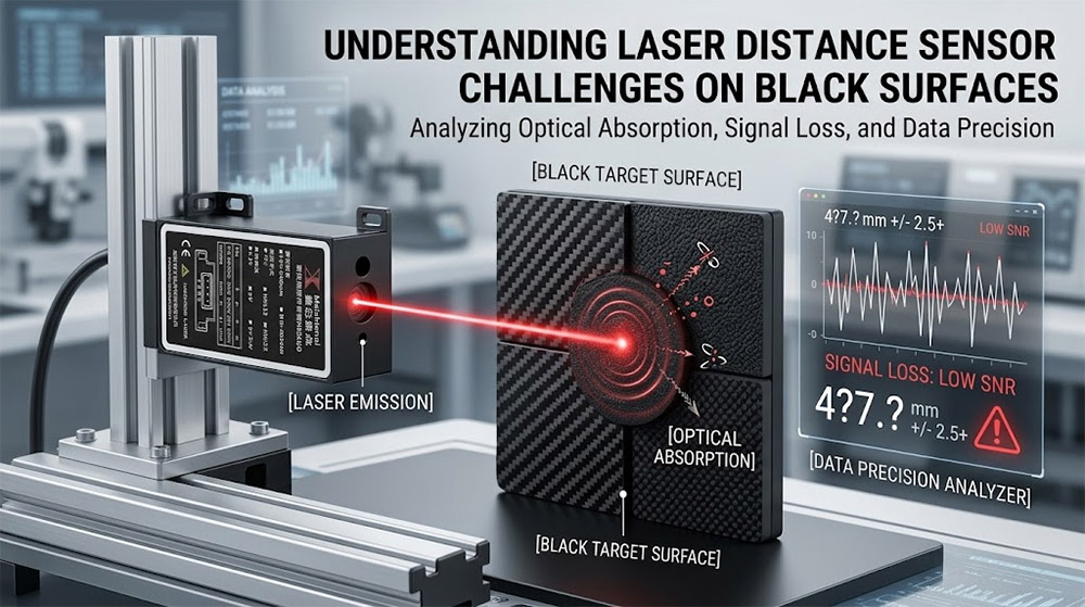 Laserowy czujnik odległości do czarnych powierzchni Laser Distance Sensor for Black Surfaces
