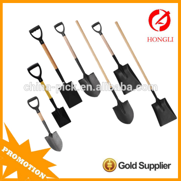 long wooden handle shovel