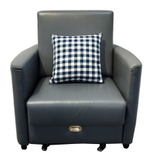 Modern Multi-Position Convertible Leather Sofabed for Small Spaces