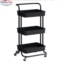 Three-tier Mobile Trolley Storage Rack and Makeup Cart