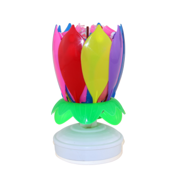 Lotus Birthday Candle--Double Layer Burning-Music Candle