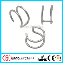 316L Surgical Steel Double Hoop Cartilage Clip On Ear Cartilage Jewelry