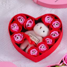 Factory Price Wholesale Bear Soap Flower Gift Box for Festive Occasions: New Year, Mother's Day, Thanksgiving, Chinese New Year, Valentine's Day