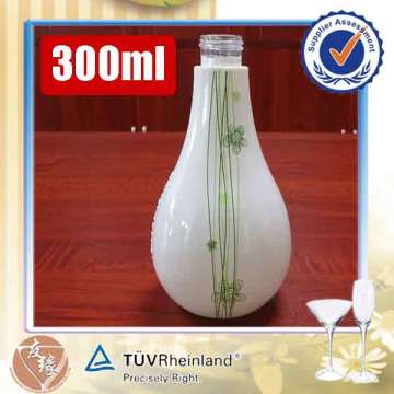 empty screw top 300ml decorative colored glass bottles for hand soap