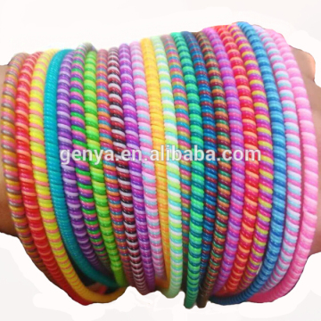 Fashion plastic spiral cord bi-color plastic spiral cord