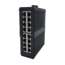 Industrial Ethernet Switch 16 Ports Fiber Optic DIN Rail