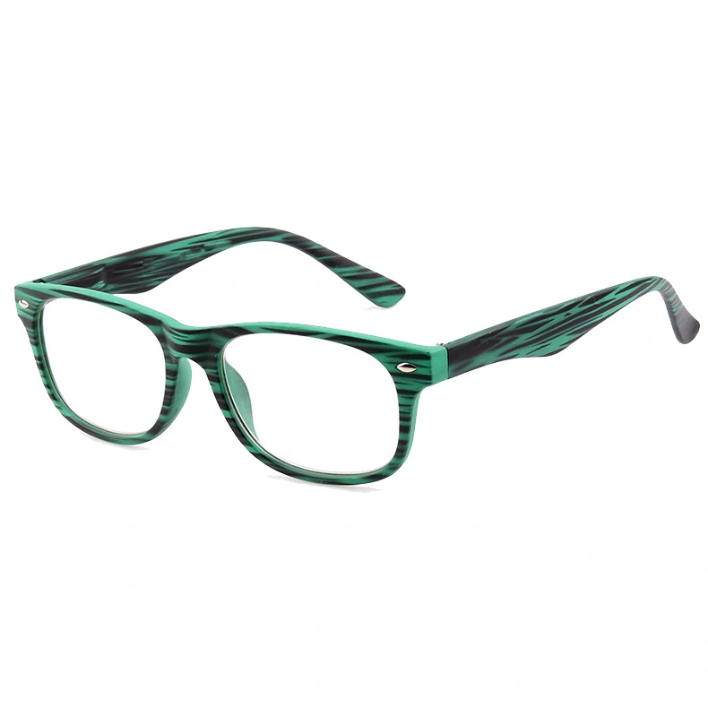 2018 Hot Selling Spring Hinge Reading Glasses with Stripe Pattern