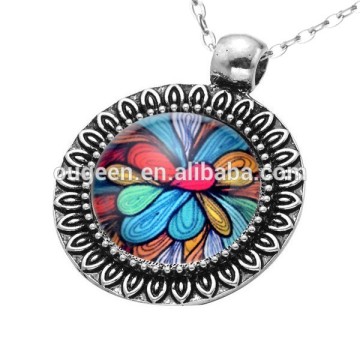 2016 fashion antique bronze women jewelry glass dome cameo jewelry