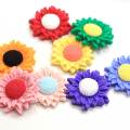 Neue Charme Bunte Sonnenblume Harz Cabochon Künstliche Blume Flatback Perlen DIY Handwerk Charme Telefon Abdeckung Dekoration