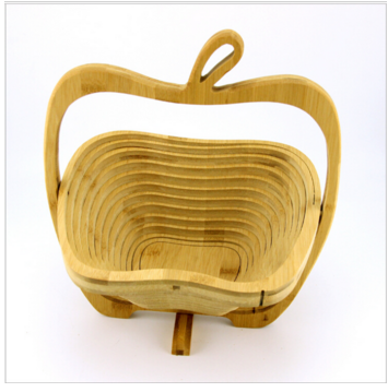 Wooden Folding Collapsible Fruit Vegetable Basket