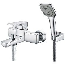 Copper Wall Mounted Tub Faucet With Hand Shower