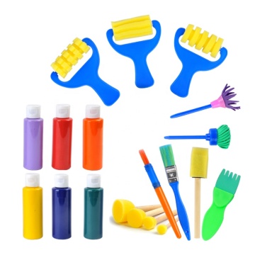 Non-Toxic Kids Art Craft Sponge Painting Brushes Set - New