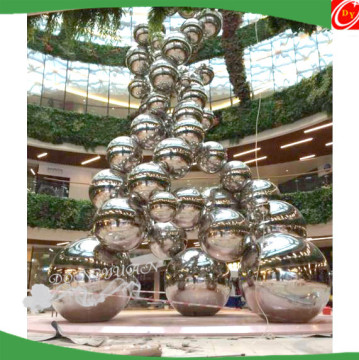 Stainless Steel Ball Sculpture, Gazing Ball Design Sculpture