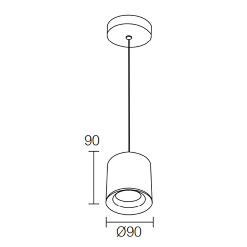 Cylindrical White 12W LED DownlightofLED Downlight 12W