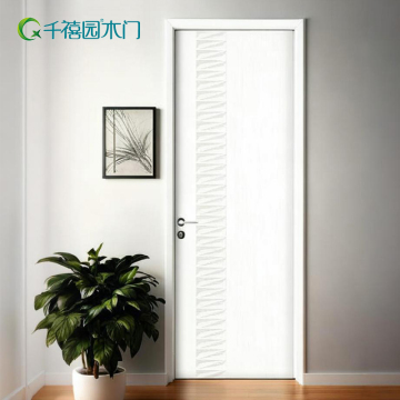 Bedroom solid wood door interior door white minimalist