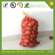 pp leno mesh bags for vegetables package, circular net bags