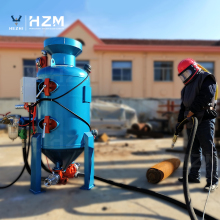 500L Double Blasting Gun Continuous Dry Blast Cleaning Machine for Steel Pipes