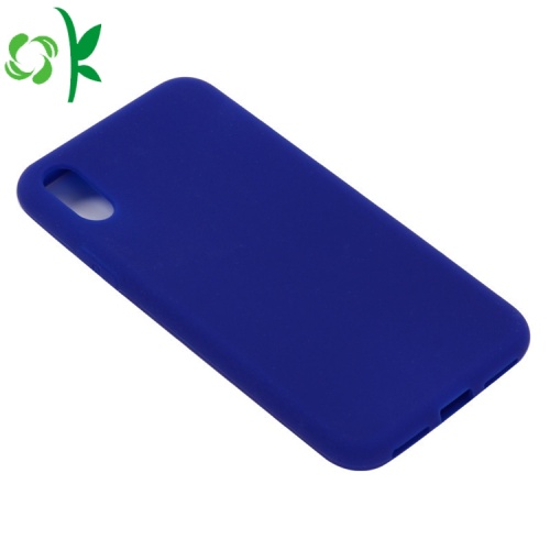 Capa de silicone cor sólida para iPhone XS