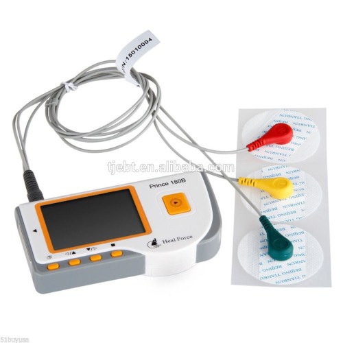 EBT fast easy mini ECG colour lcd EKG HOME Easy Handheld ECG Software+USB+3 lead wire+CE FDA electrode consumbles
