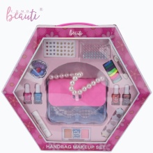 Wholesale Customized Non-toxic Safety Cosmetics Toy Set with Portable Fashion Bag