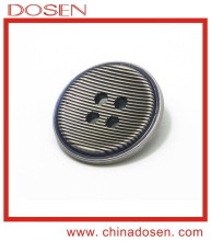Fashion and simple fringe surface four hole metal button for garment zamak material in china.