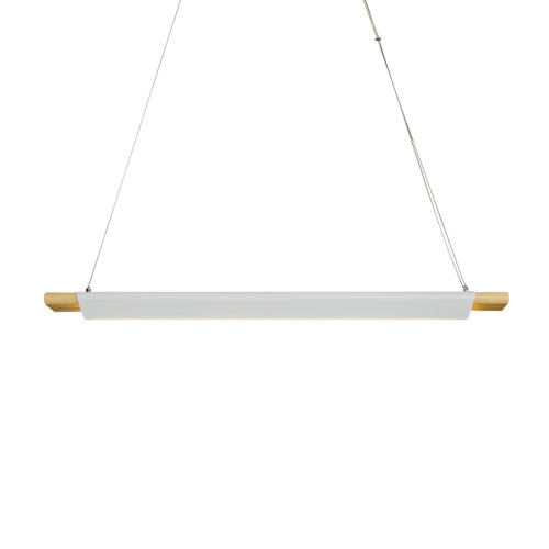 Lampe à suspension rectangulaire en bois LEDER