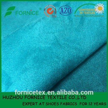 China manufacturer 100% polyester woven blue suede shoes fabric