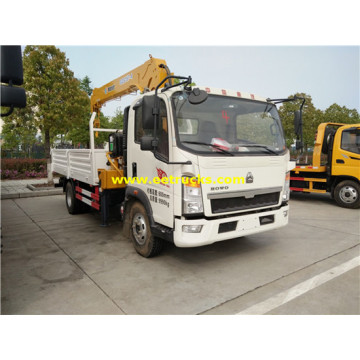 HOWO 3ton Lattice Boom Truck mounted Cranes