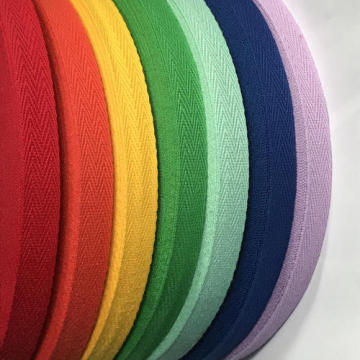 Solid full chroma woven herringbone tape