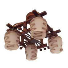 Interior wooden Modern Pendant Hanging ceiling Light