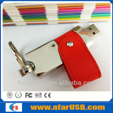 Factory Price Leather USB Flash Drive 32gb engraved metal usb flash disk