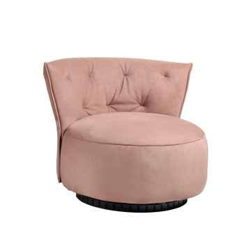 Contemporary Swivel Fabric Lounge Chair