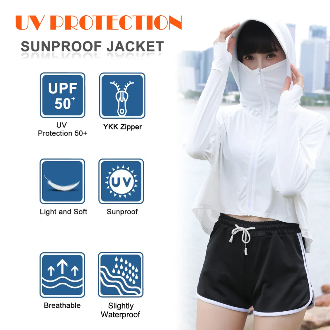 Women Upf50+ UV Protection Jacket Long Sleeve Sun Protection Clothing