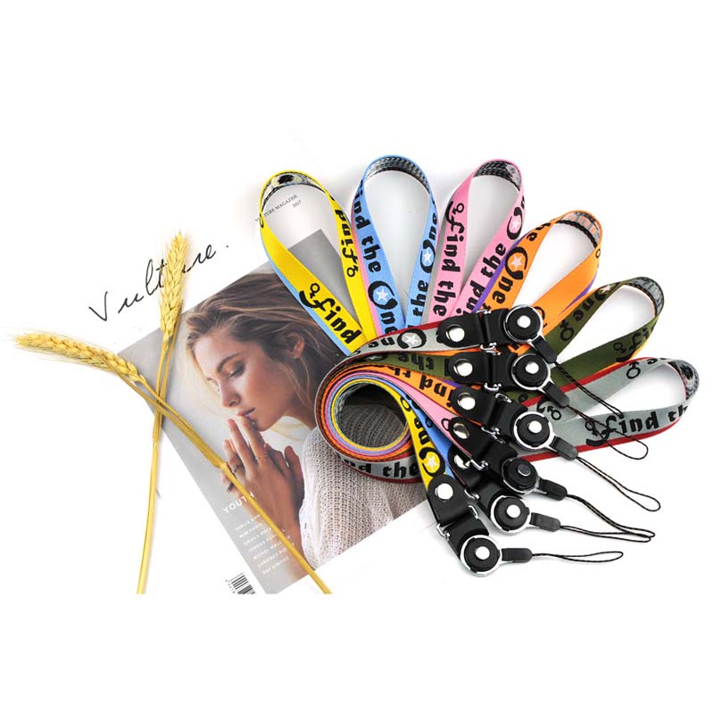 Promotional fashion durable nylon wrist lanyard for keys