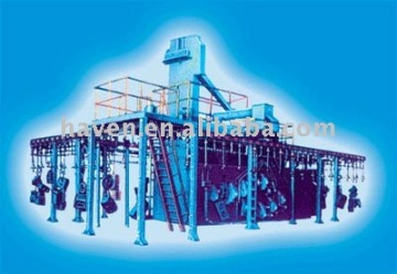 Sling chain pairs trip, stepping plot put cleaning machine