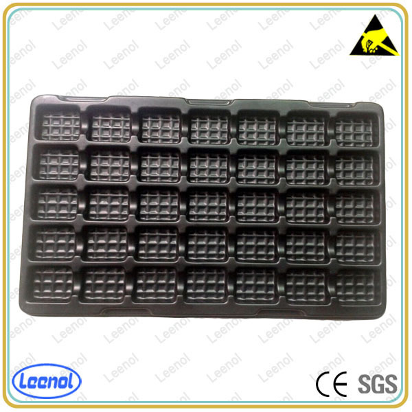 Superior black plastic esd packing /packaging trays