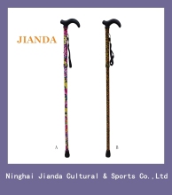 JD-5G-001 Adjustable Aluminium Cane Crutch walking stick folding foldable flower print