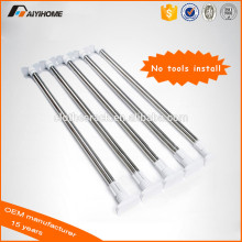 Straight adjustable shower curtain rod,factory supplies portable shower curtain rod,stainless steel adjustable shower rod