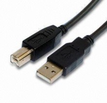 USB A Male to B Male Printer Cable with 480mpbs Half-Duplex Connectors