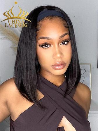 Short Deep Wave Human Hair Bob Wig