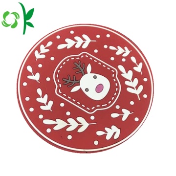 Eco-friendly Silicone Tea Cup Christmas Coaster Sets