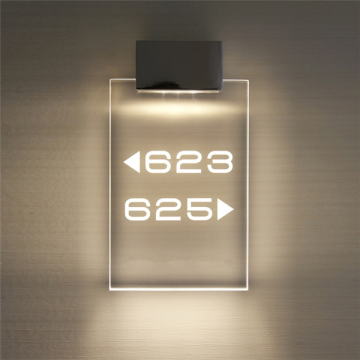 LED Illuminated Acrylic Hotel Room Numbers