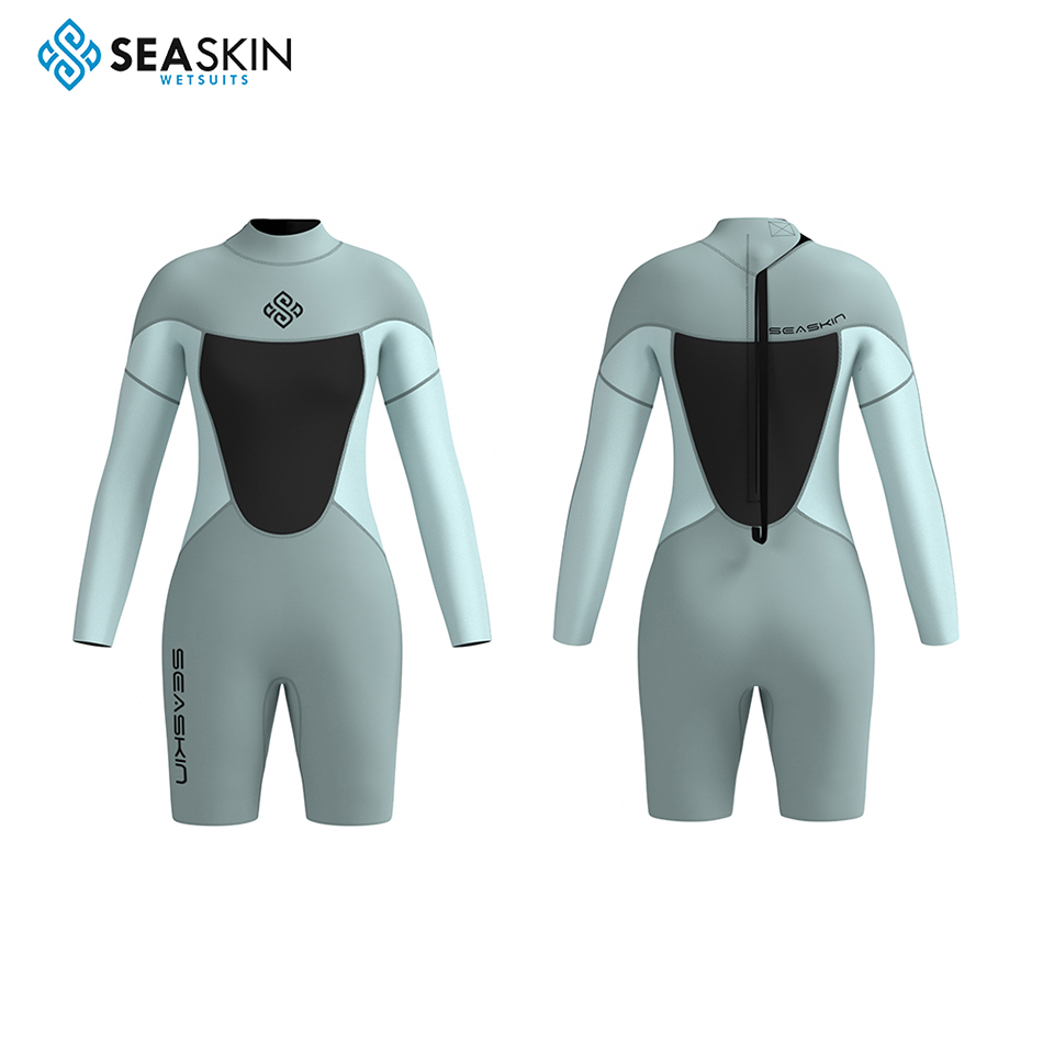 Seaskin 다이빙 서핑 레이디 긴 슬리브 스프링복 wetsuit